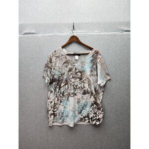 Womens 2X/22W-24W Appropriate Behavior Lightweight Abstract Print‎ Top